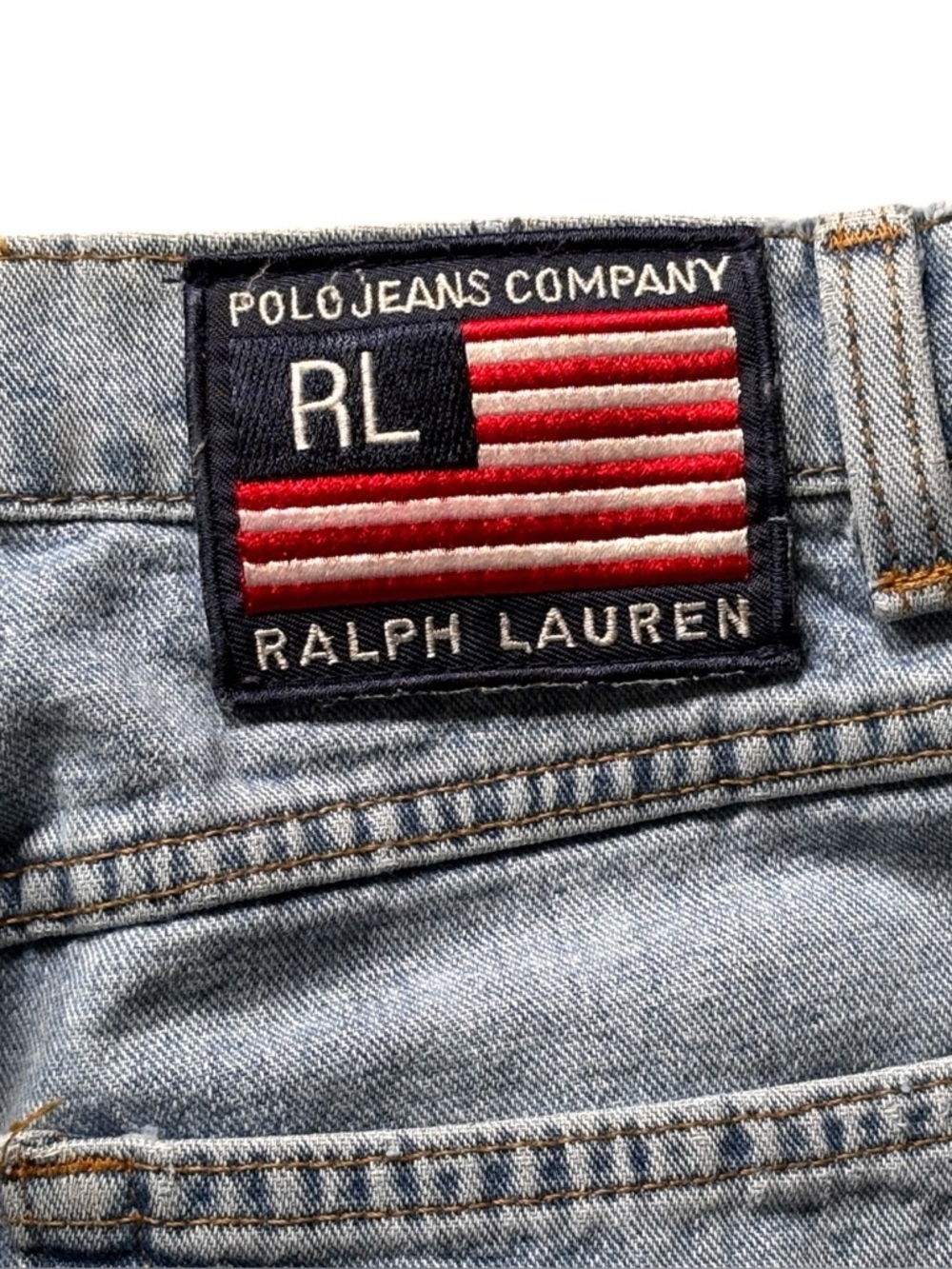 Vintage 90's Polo Jeans Co Ralph Lauren High Rise Flare Jeans Light Wash Size 8